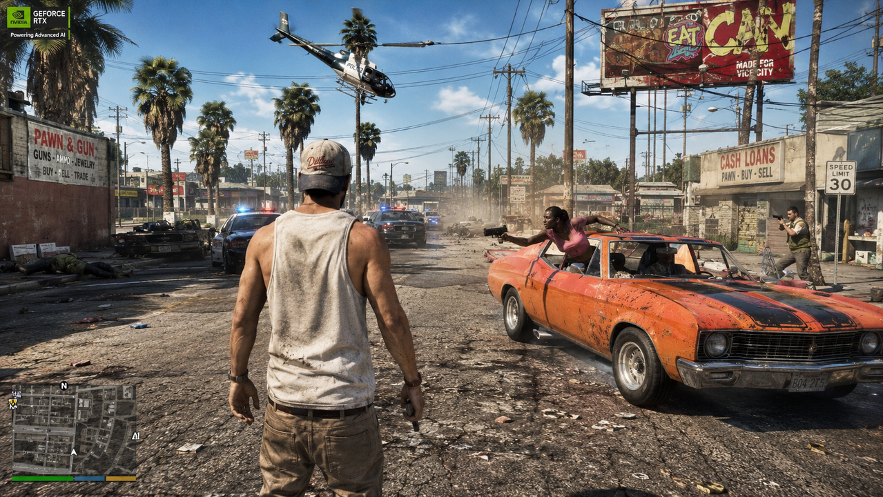 GTA 6 PS5 platform-style screenshot