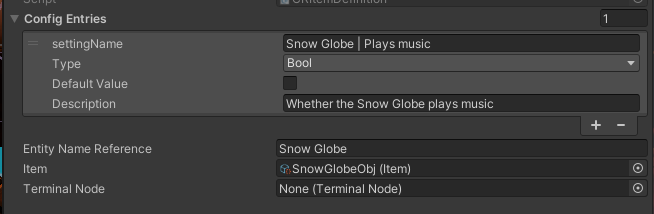 Item Definition ScriptableObject