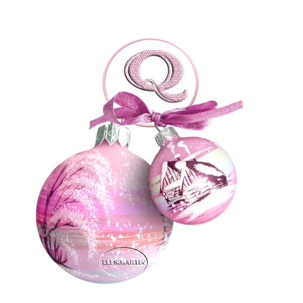 Bolas navidad rosas Q