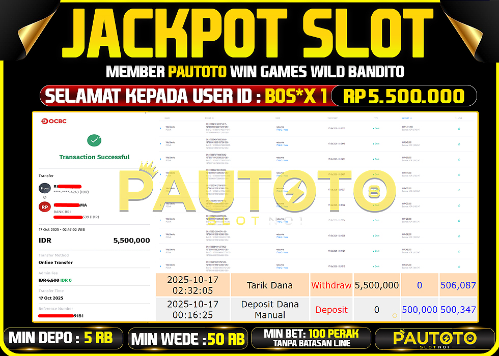 BUKTI JACKPOT LUNAS PAUTOTO