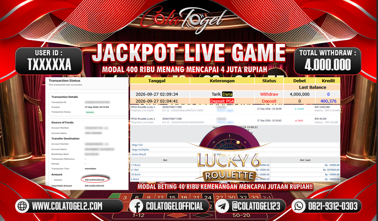 JACKPOT LIVE GAME !!!