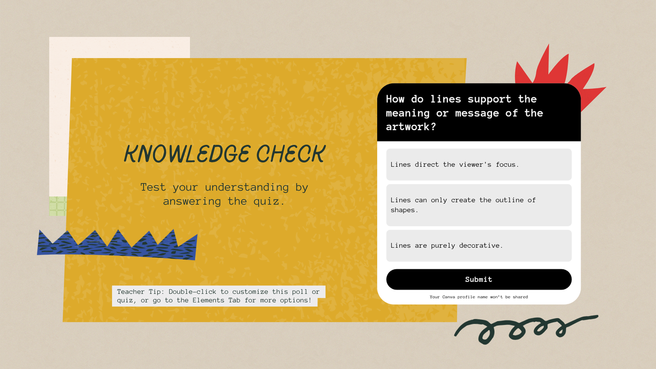 Elements of Art - Lines and Shapes Presentation