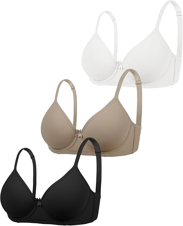Hersunei Women's Daily Bra Pack