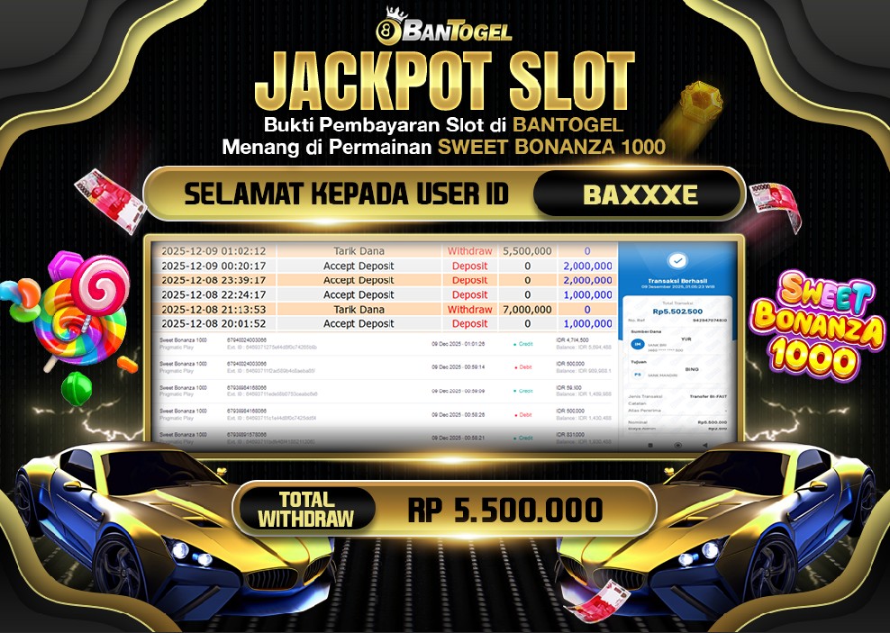 BUKTI JACKPOT LUNAS BANTOGEL