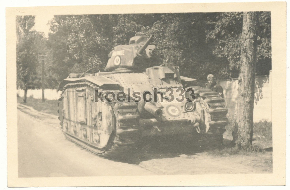Foto französischer Char B 1 Panzer Wehrmacht Beu