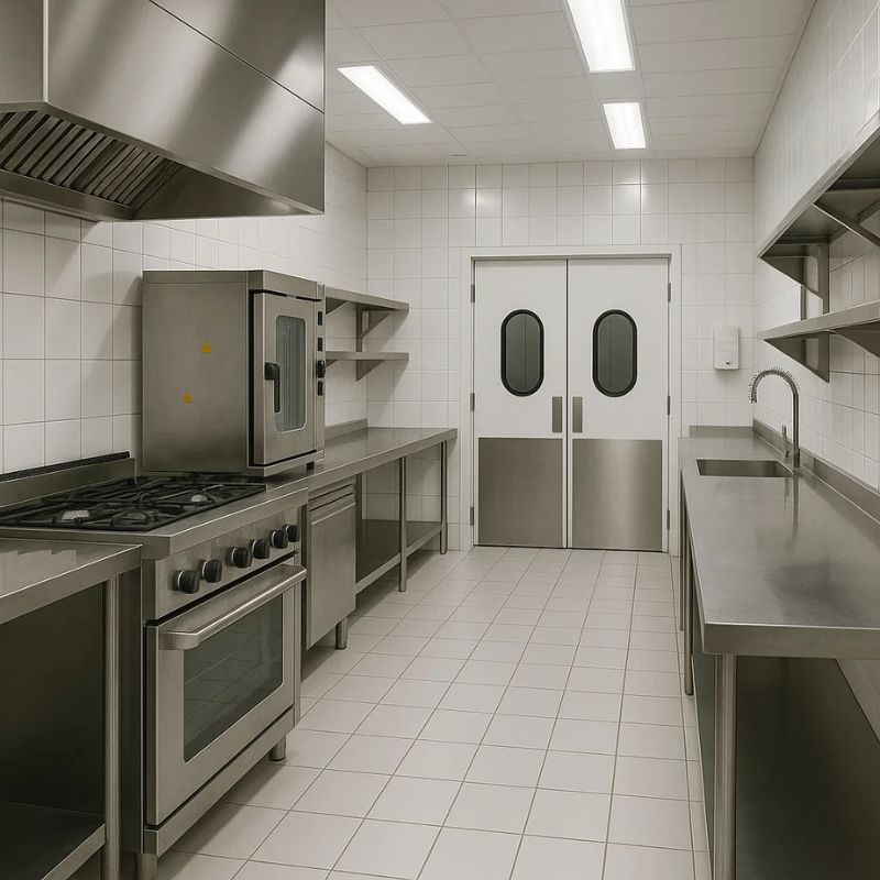 Réalisation porte va-et-vient 7