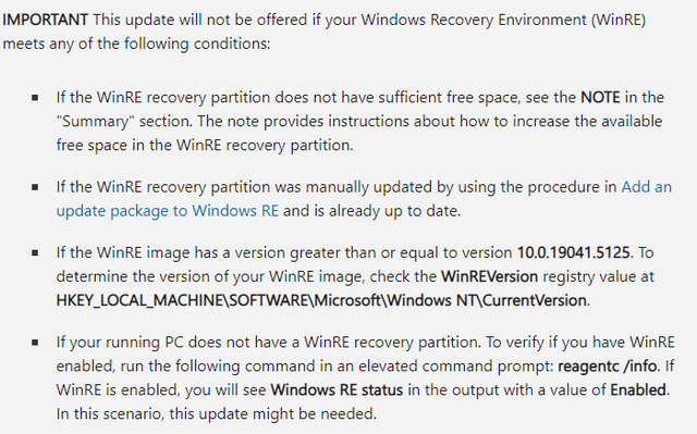 Win RE Update KB5048239