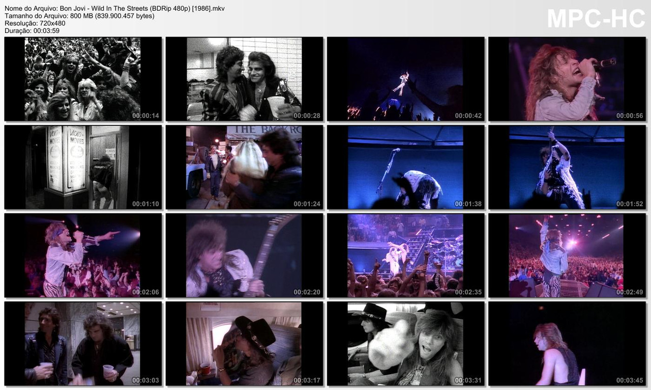 Bon Jovi - Wild In The Streets (BDRip 480p) [1986]