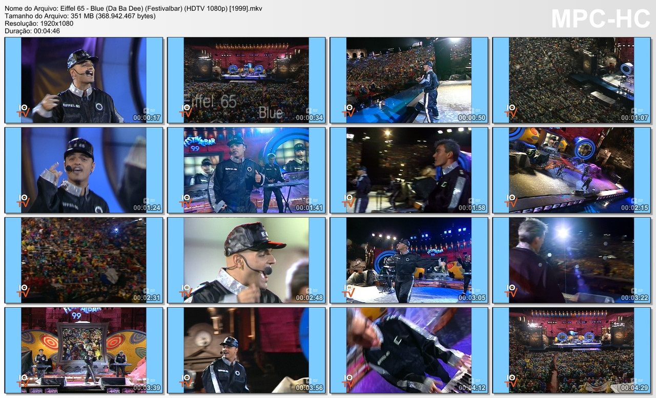 Eiffel 65 - Blue (Da Ba Dee) (Festivalbar) (HDTV 1080p) [06.09.1999]