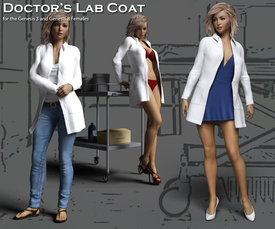 Doctor’s Lab Coat for Gen 3 & Gen 8 Females