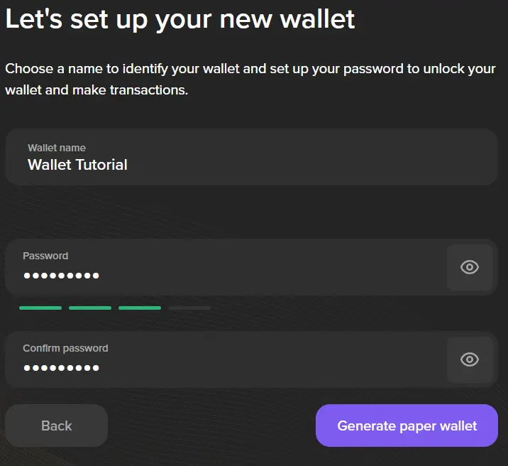 Cómo crear una Billetera de Papel (Paper Wallet) con Lace Cardano 5