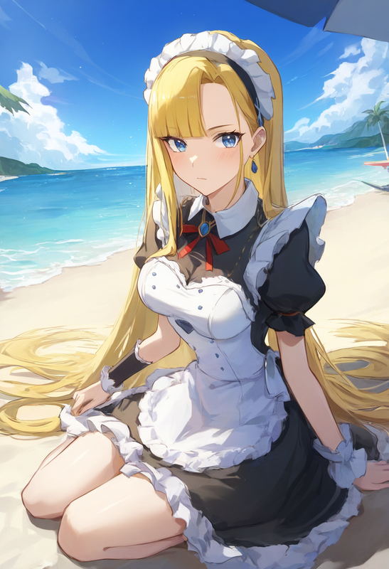 1girl, {{Tuareninya Veyron (overlord)}}, very long hair, Straight hair, gold hai s-2892939721