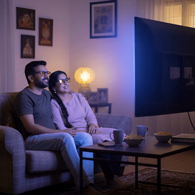 Watching TV or streaming shows