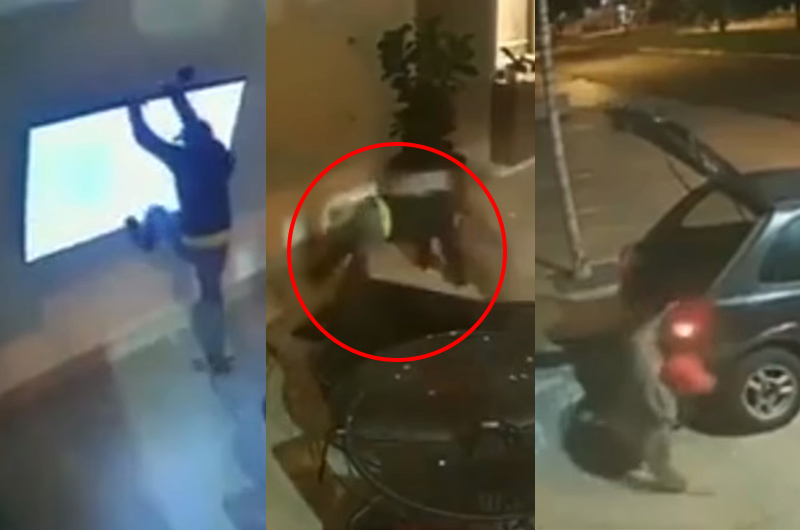 Conductor atropella a dos ladrones que viajaban en una moto en Brasil