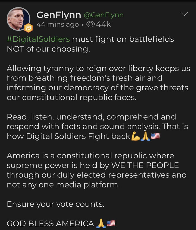 PSA GENERAL MICHAEL FLYNN'S PUBLIC SERVICE ANNOUNCEMENT (DIGITAL SOLDIERS)