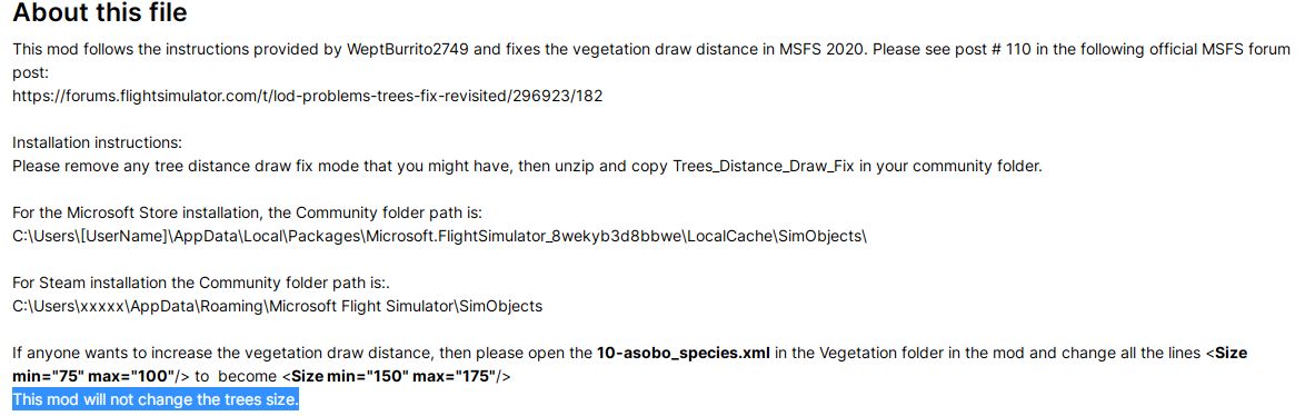 tree size