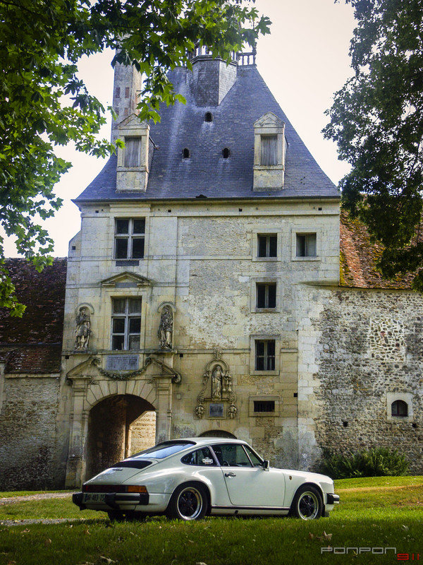 Miss Grenouille devant le Château de la Laize - 01