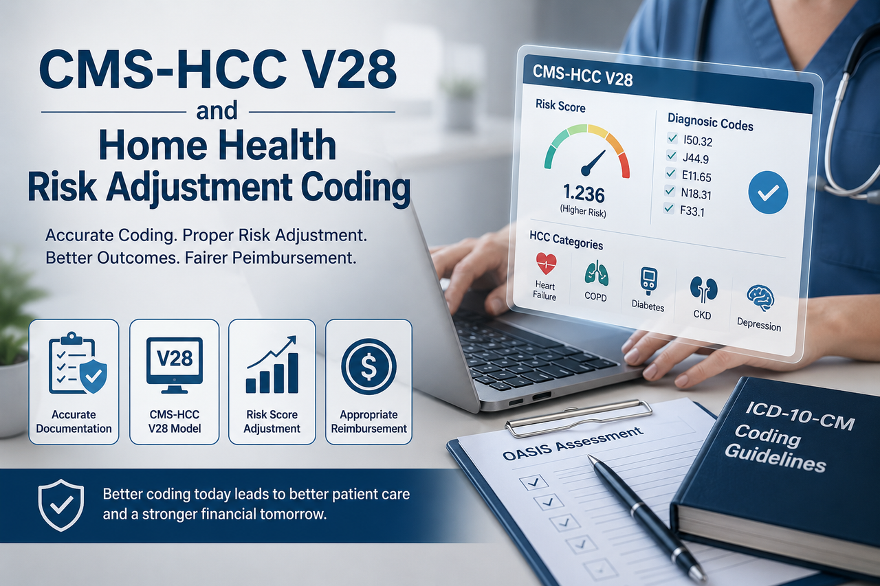 CMS-HCC V28 and Home Health Risk Adjustment Coding