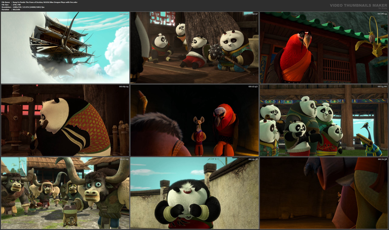 Kung Fu Panda The Paws of Destiny S01E02 Blue Dragon Plays with Fire.mkv