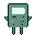 Pixel art B.M.O. from Adventure Time spinning