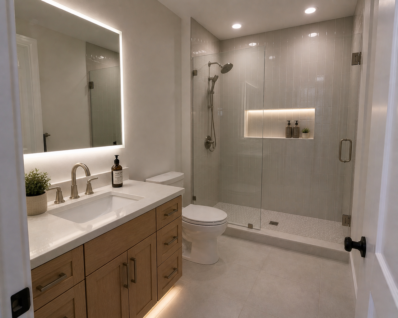 Finished bathroom remodel in San Jose