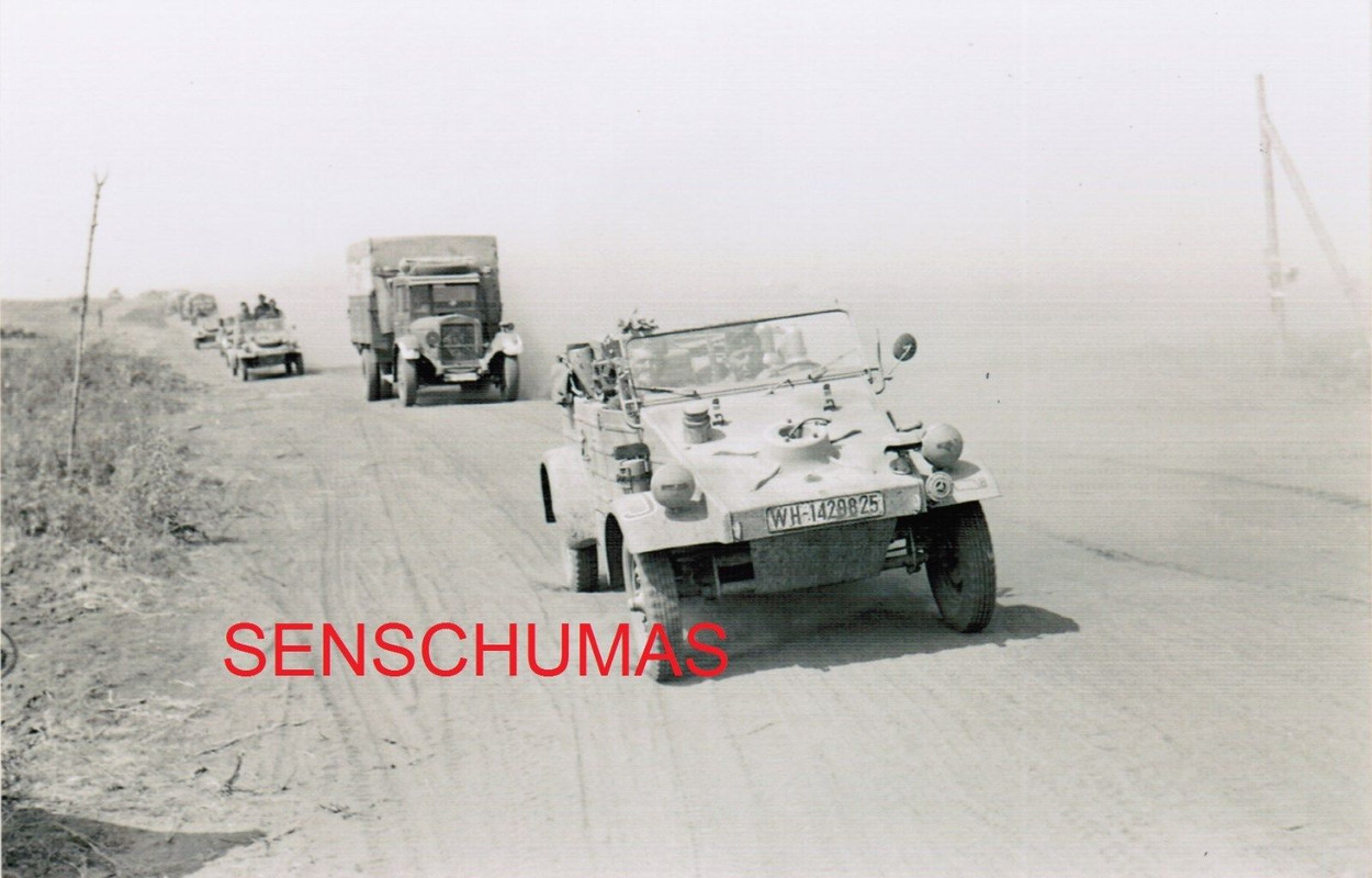 VW Kübelwagen u. Lkw.11. Panzer-Division.