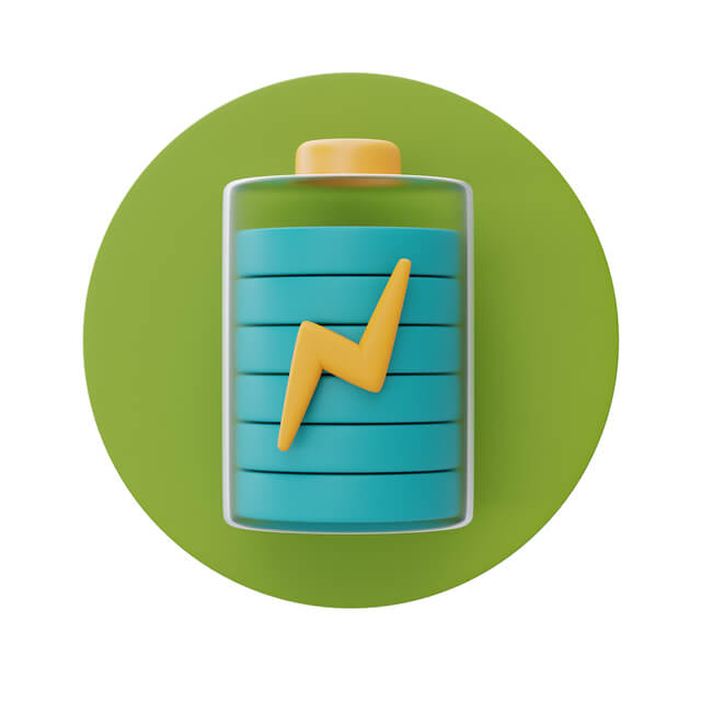 A battery charge symbol