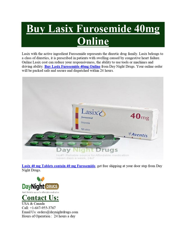 Buy Lasix Furosemide 40mg Online