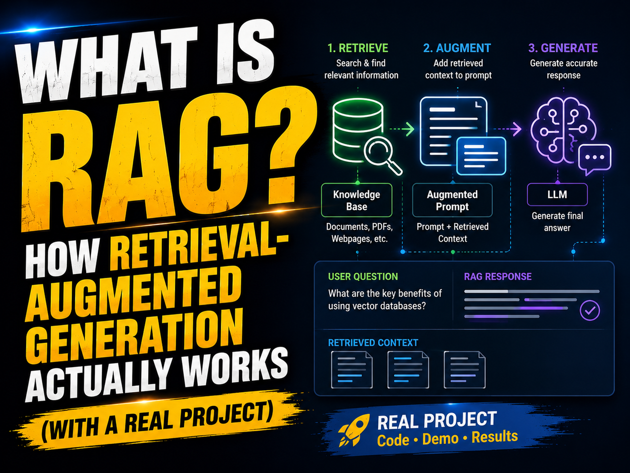 What is RAG? How retrieval-augmented generation actually works (with a real project)