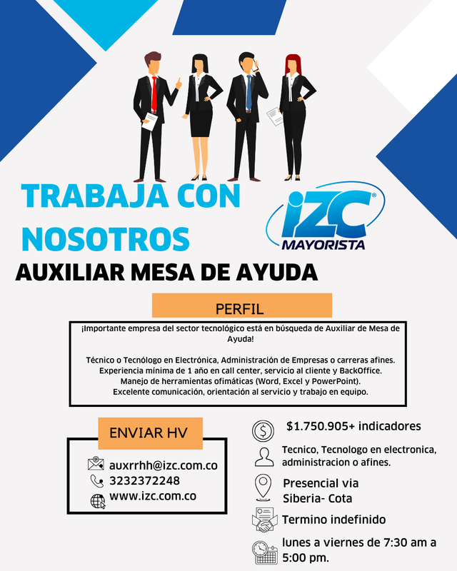 Propuesta Auxiliar Auxiliar Mesa de Ayuda