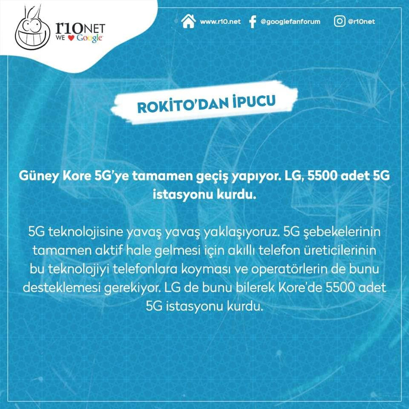 Güney Kore 5G'ye tamamen geçiş yapıyor Güney Kore 5G'ye tamamen geçiş yapıyor
