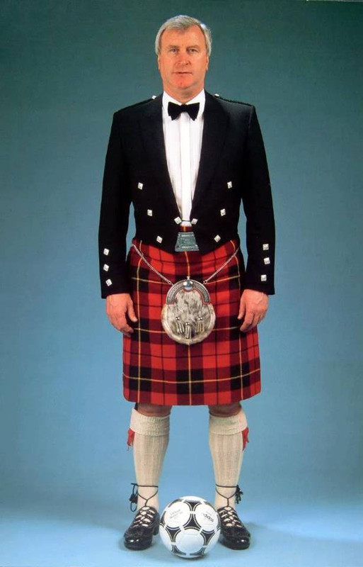 Jock Wallace in a kilt