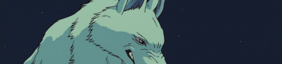 Moro falando para Ashitaka na saída da caverna