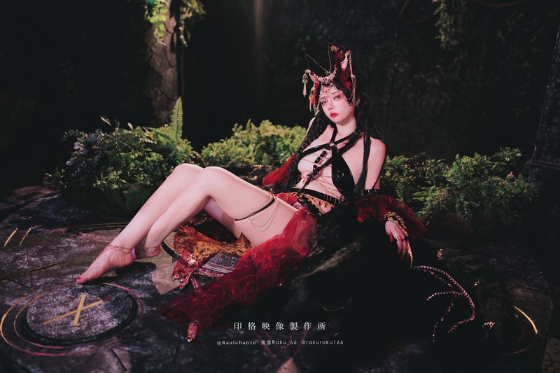 落落Raku 宵闇神乐 和风主题Cosplay写真 32P插图3
