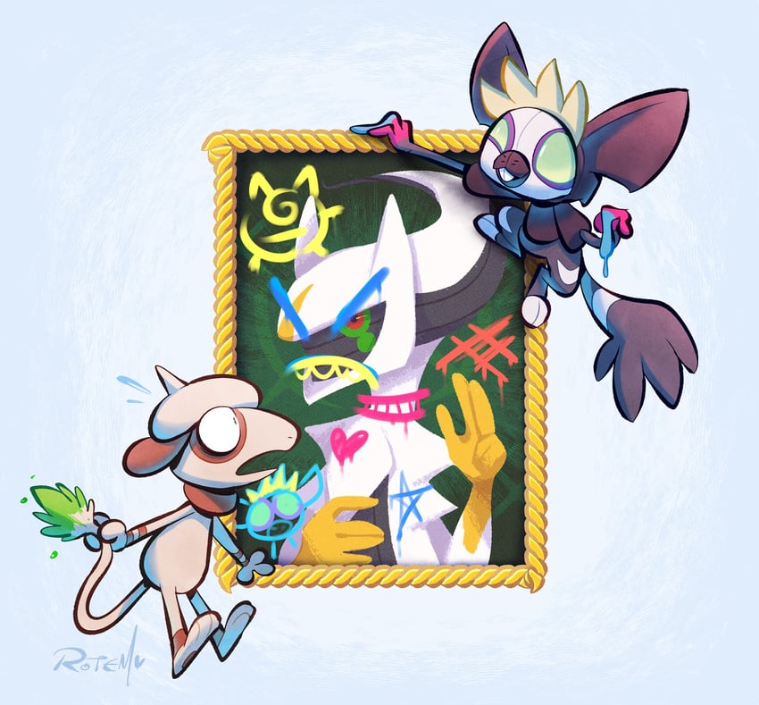 arceus-smeargle-and-grafaiai-pokemon-dra