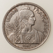 1 piastra Indochina. Federación Francesa. 1947 PAS5075