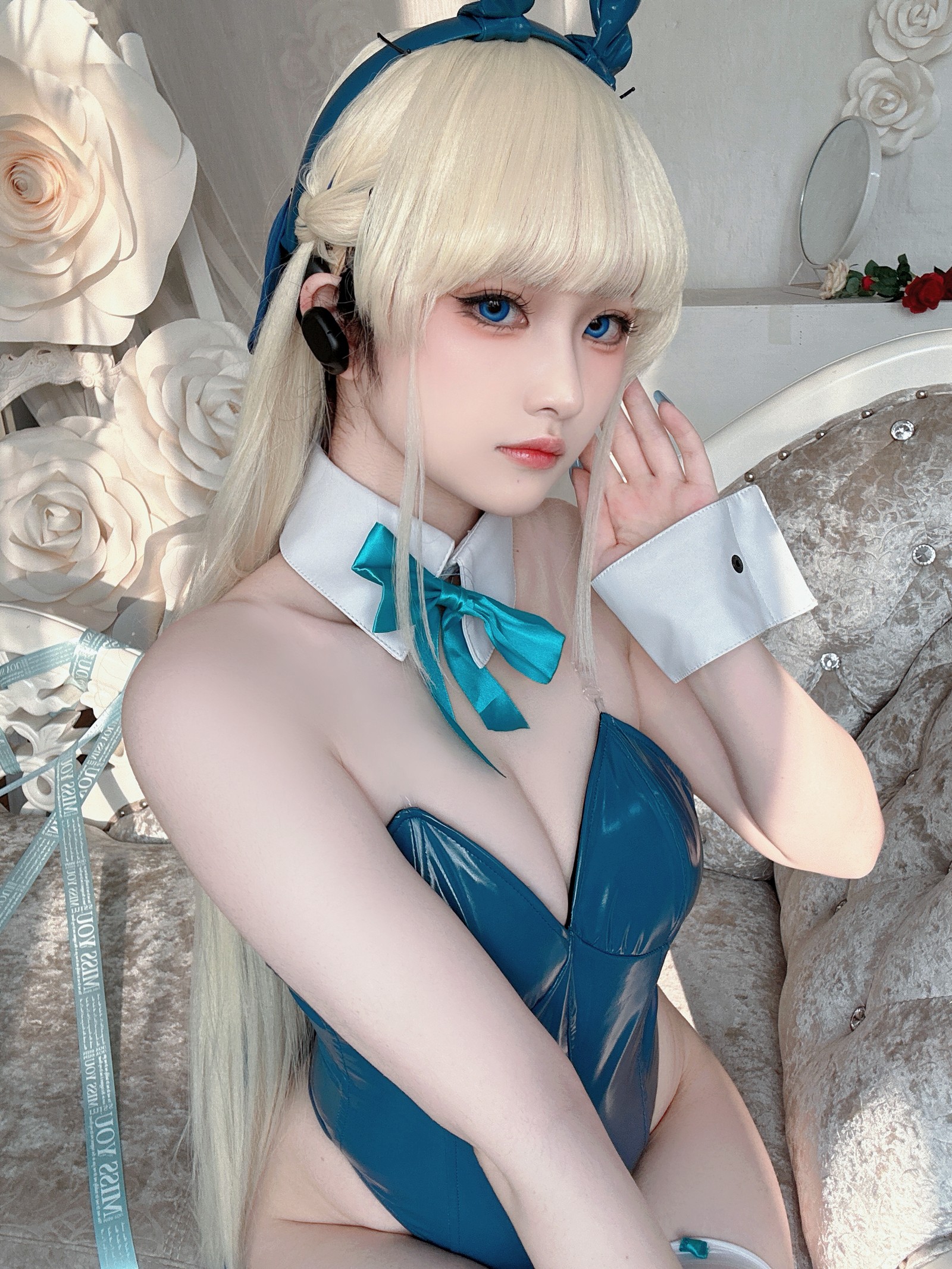 屿鱼 Yuyu Toki × 飛鳥馬トキ 蓝色兔女郎 Cosplay 写真集（45P｜522MB）插图5