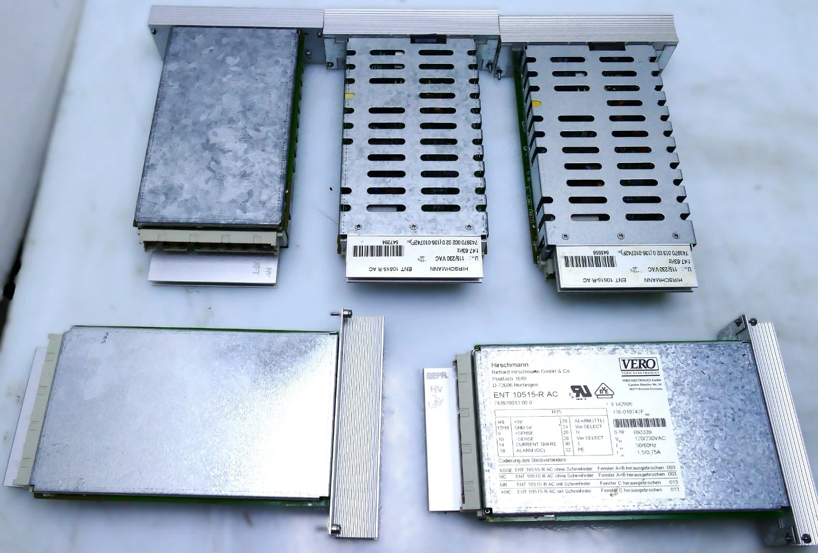 Hirschmann Vero ENT 10515-R AC Einschubnetzteil 5x Modul PSU Industrienetzteil