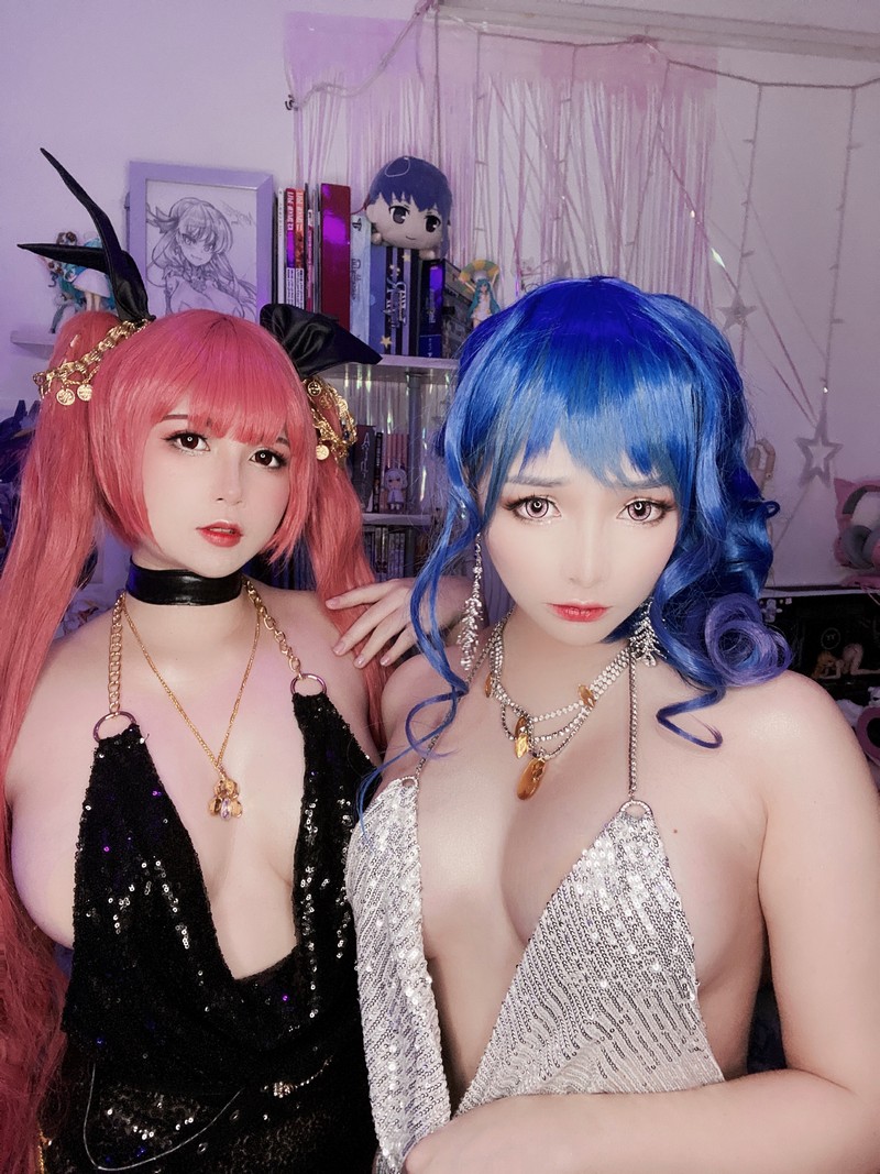 MiMi Chan & UyUy 圣路易斯 × 檀香山 Cosplay 碧蓝航线双人写真图集【49P-583.6M】插图8