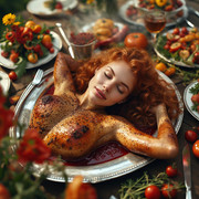 Garden wedding wom served Redhair 0 34