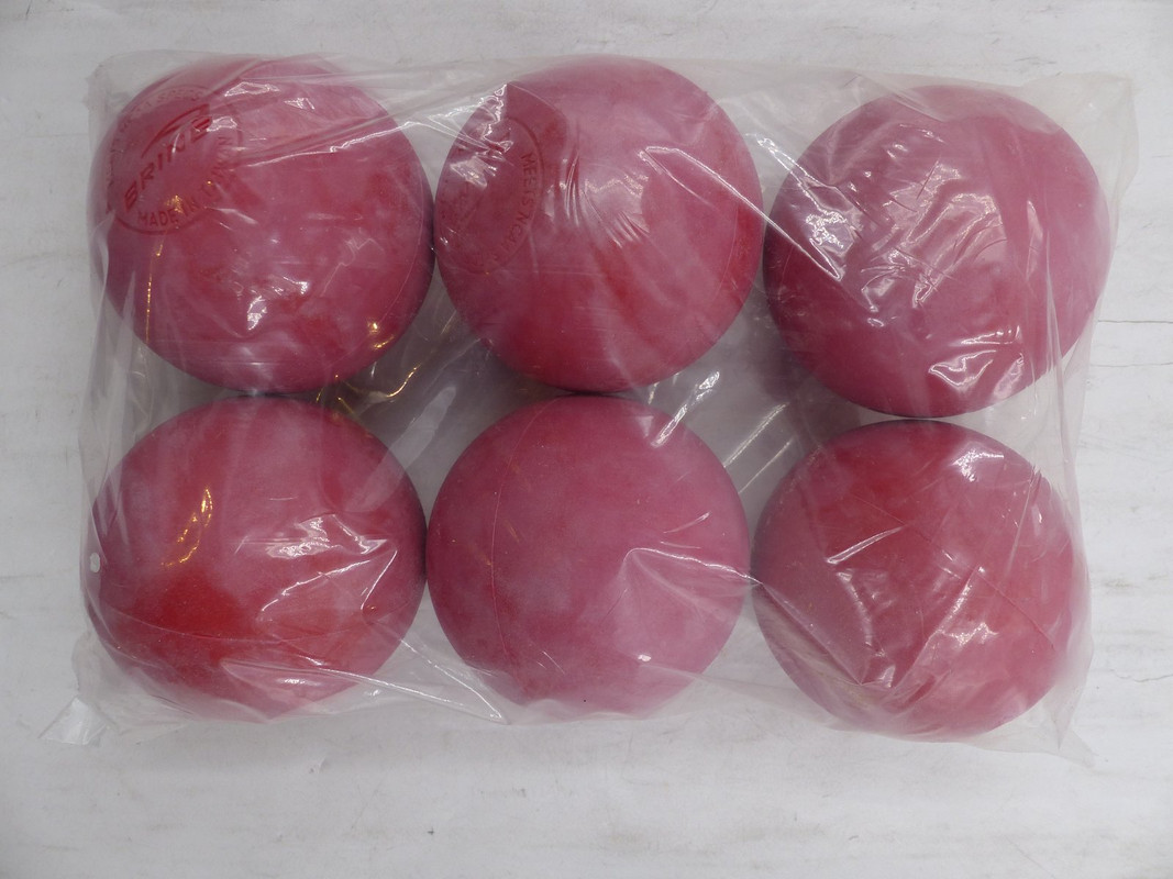 QTY 6 BRINE LACROSSE BALLS RED