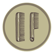 Combs and brushes icon