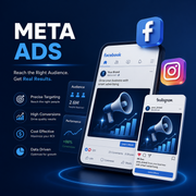 Meta Ads and social media management dashboard showing campaign analytics, audience targeting, and content performance.
