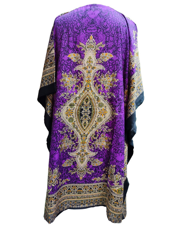 Women Kaftan Short Maxi Kaftan Hippy Boho Tunic Plus Size Dress Nightdress - Picture 33 of 33