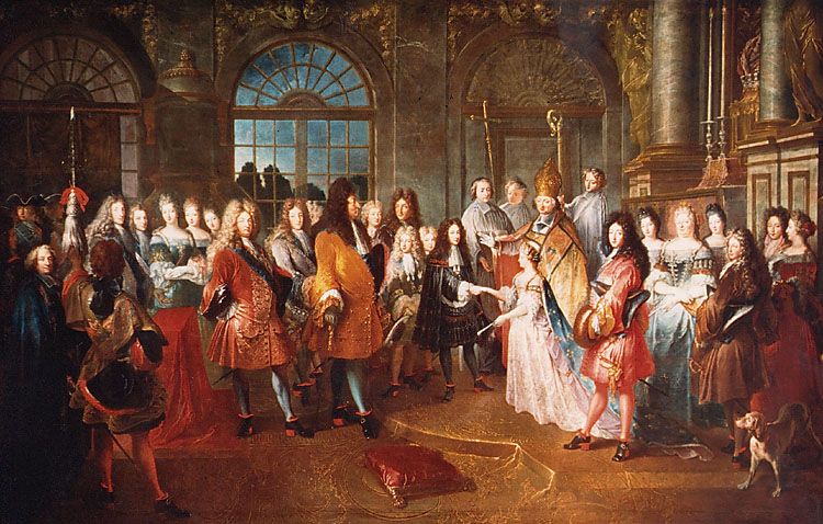 Mariage-du-duc-de-Bourgogne-le-7-d-cembre-1697-tableau-d-Antoine-Dieu