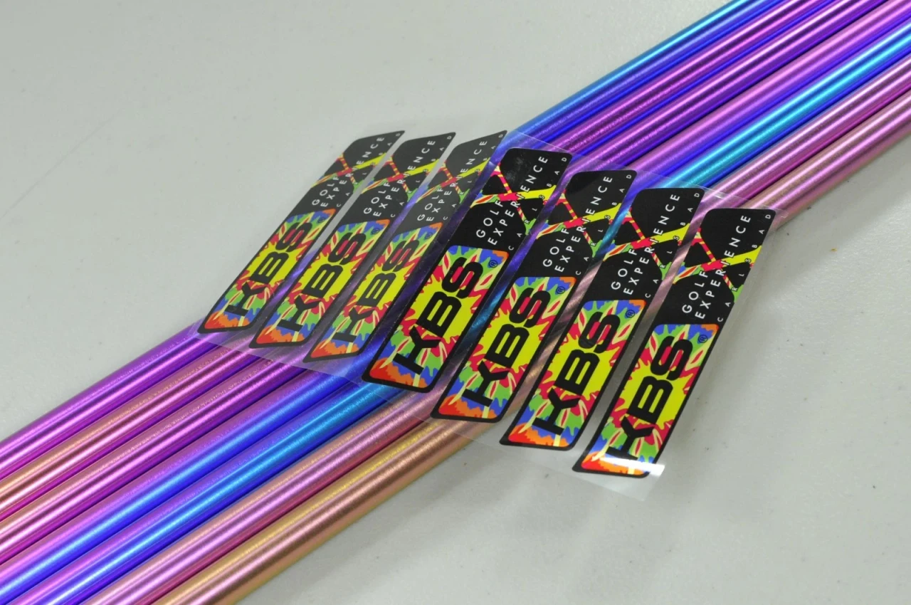 Shafts KBS C-Taper 120g Rigide - Arc-en-ciel PVD - 4-PW - Neuf Non Coupé - .355