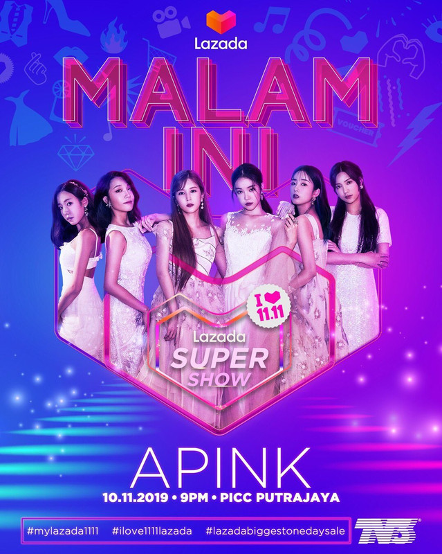 apink dipuji berpakaian sopan semasa lazada super show