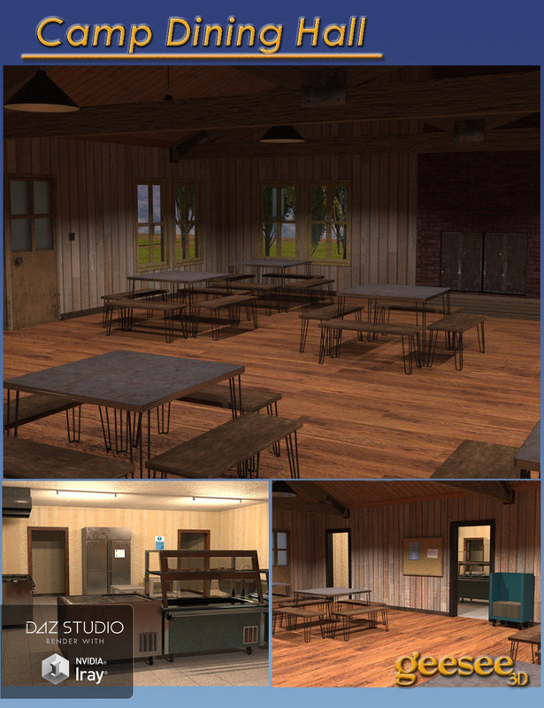 00 main camp dining hall daz3d