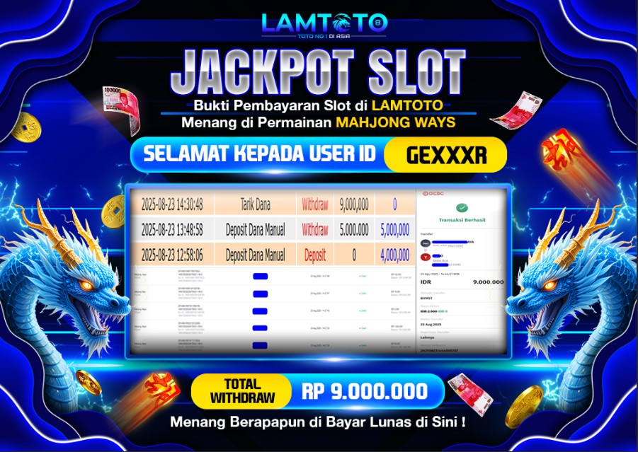 BUKTI JACKPOT LUNAS LAMTOTO