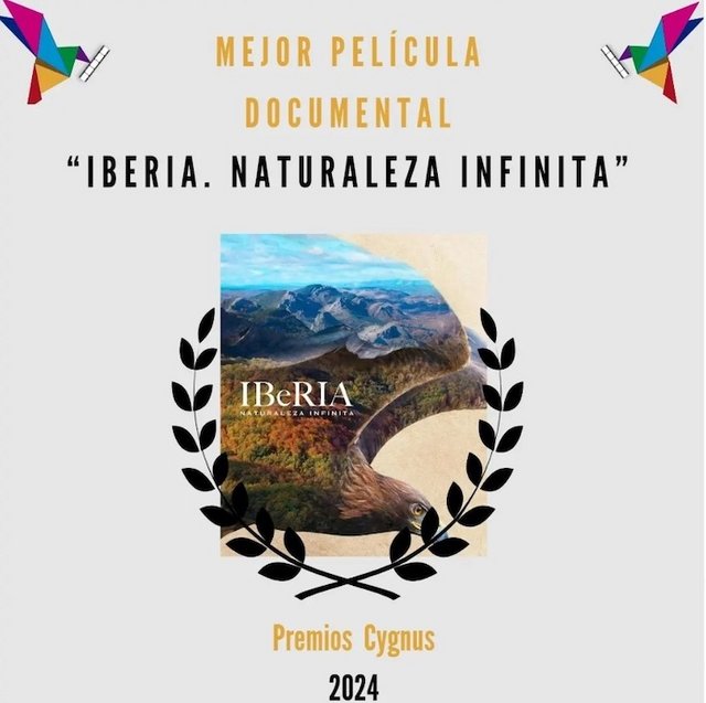 “IBERIA, NATURALEZA INFINITA” GANA EL PREMIO CYGNUS 2024 AL MEJOR DOCUMENTAL